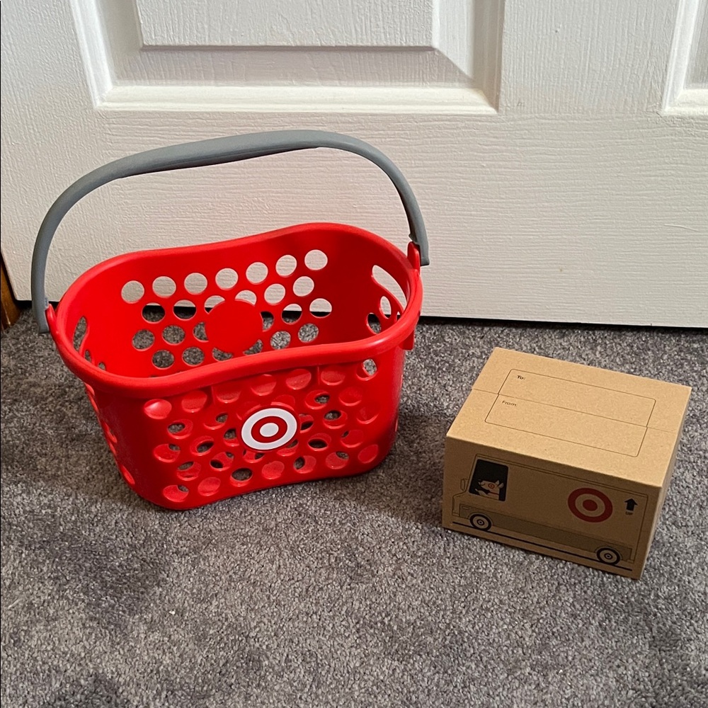 Mini Target Plastic Shopping Basket & Gift Box
